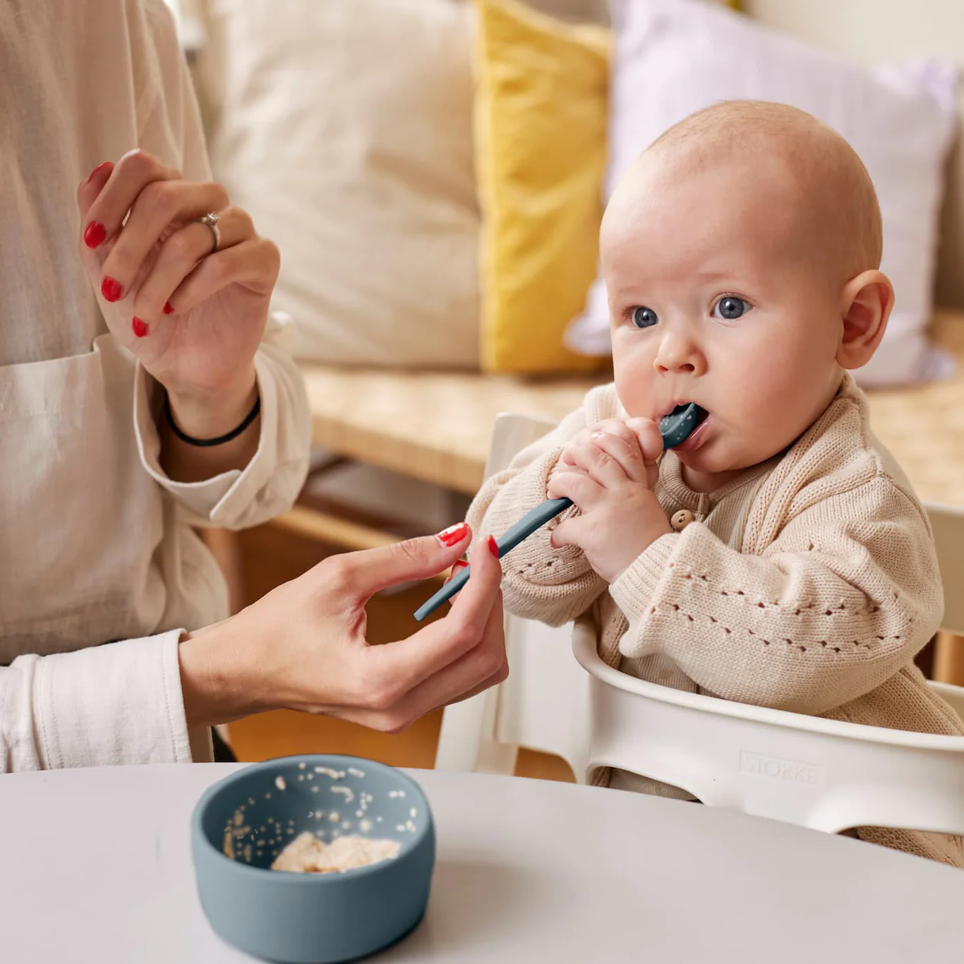 Pack de dos cucharas de silicona - Harmony green