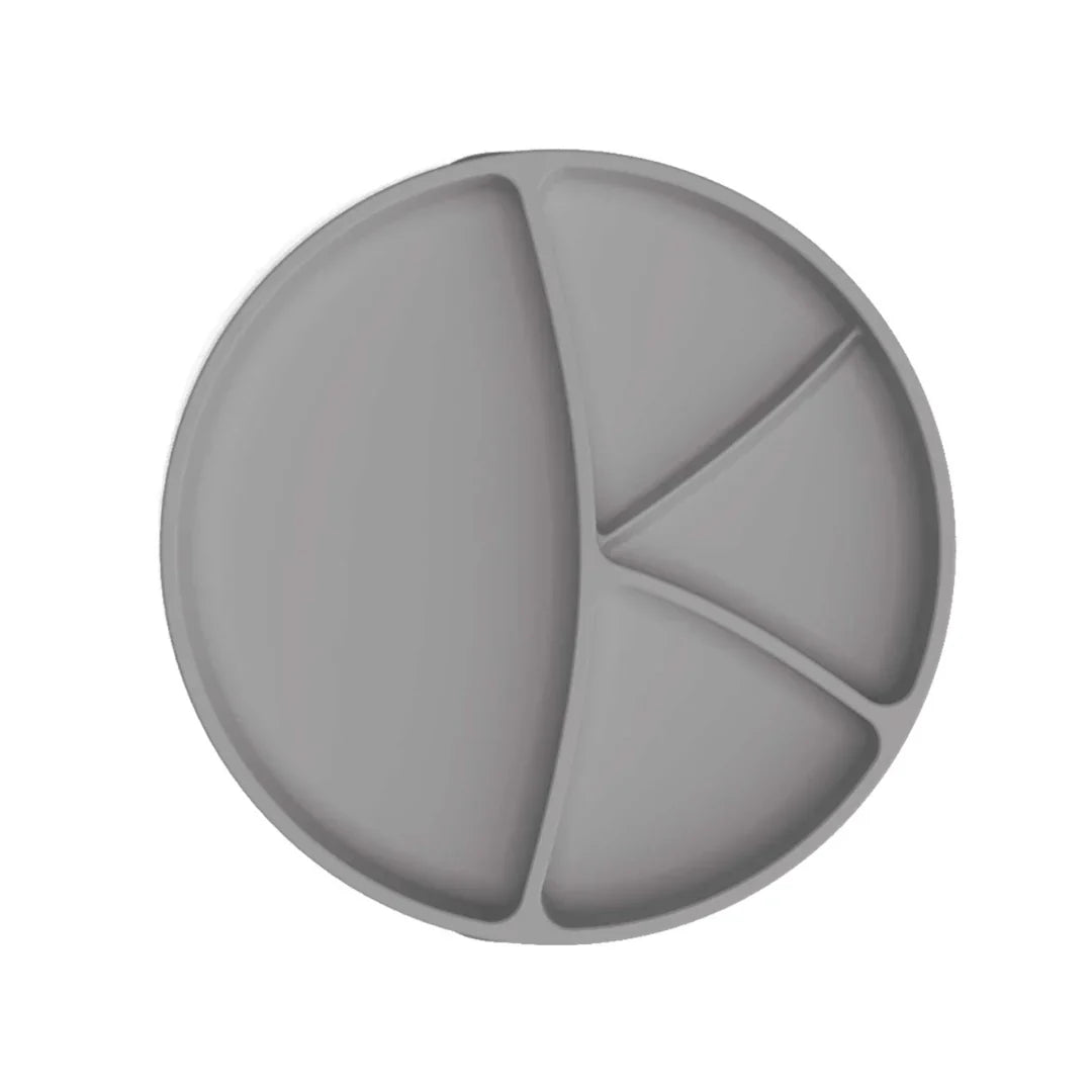 Plato de silicona con ventosa - Gris