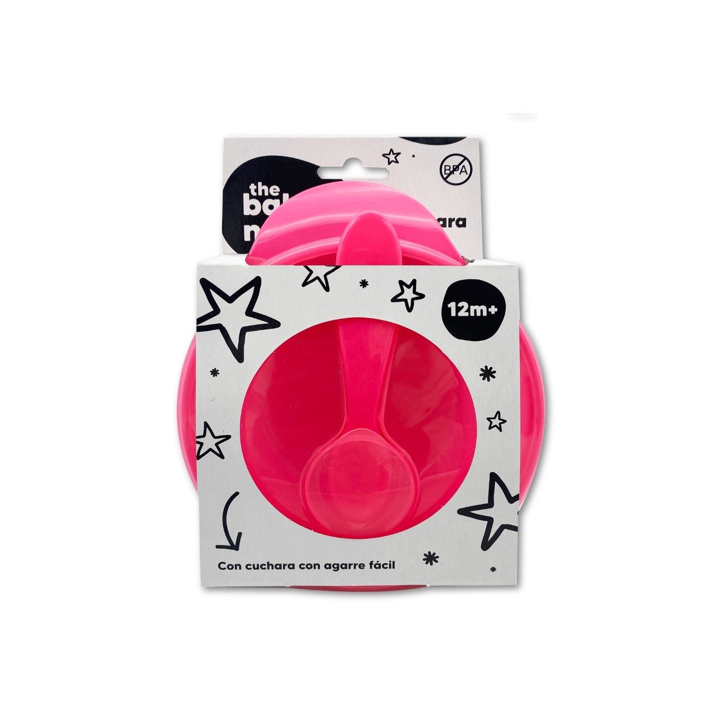 Contenedor de Viaje con Cuchara Rosado