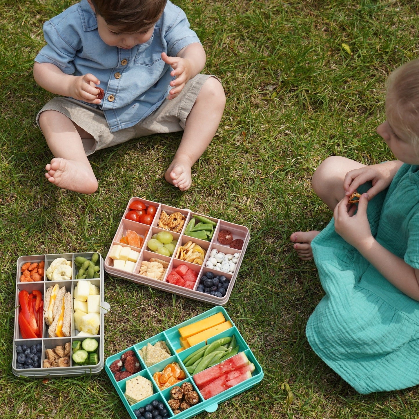 Caja contenedora para snacks - Azul