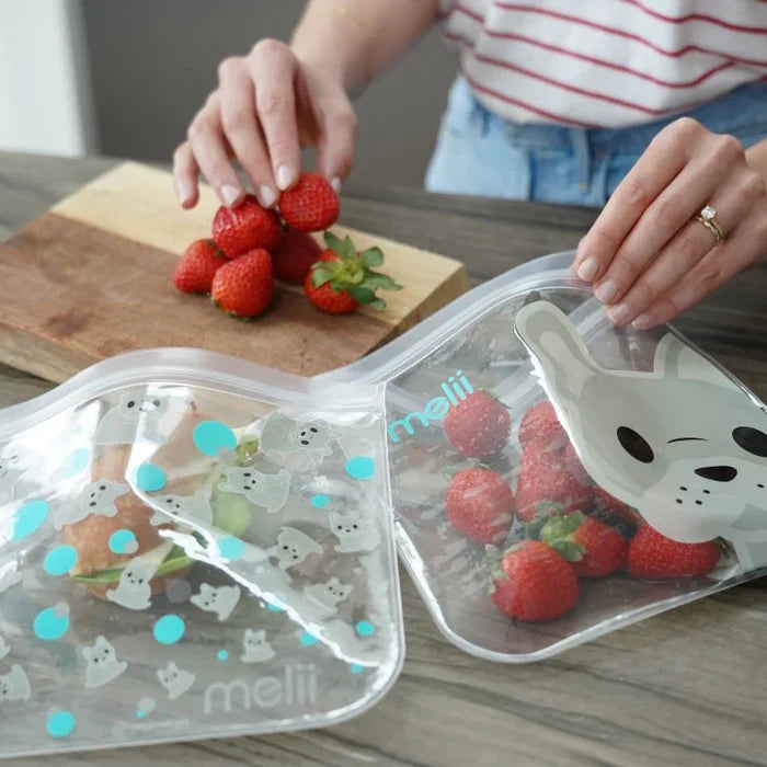 Pack de 4 bolsas para snacks reutilizables