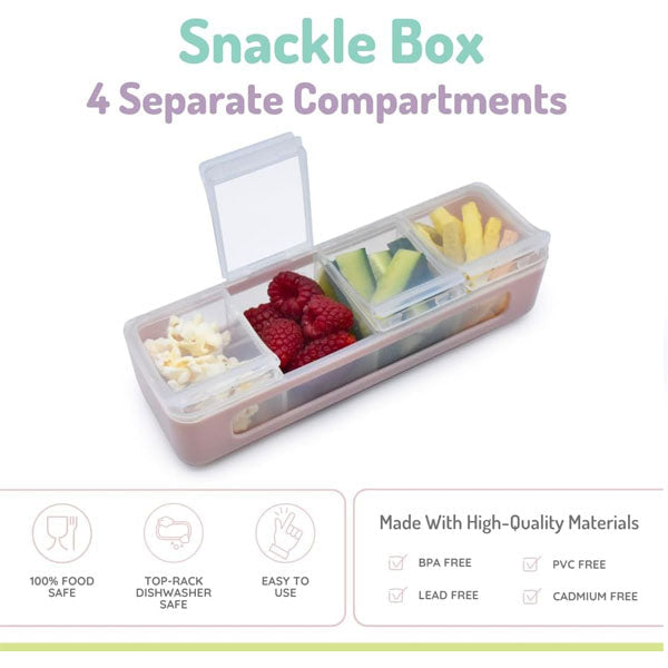 Contenedor de 4 Compartimientos Rosado