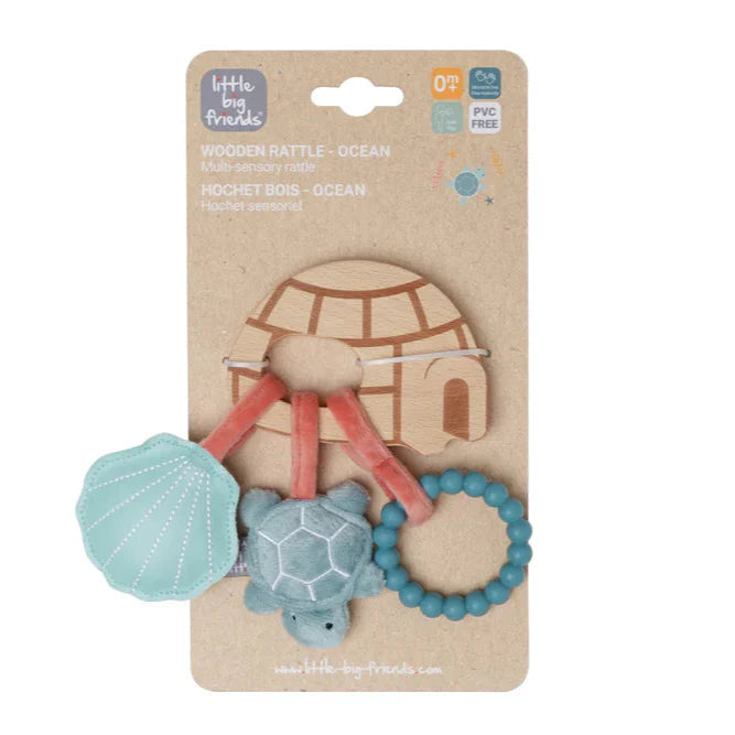 Sonajero de madera - Océano