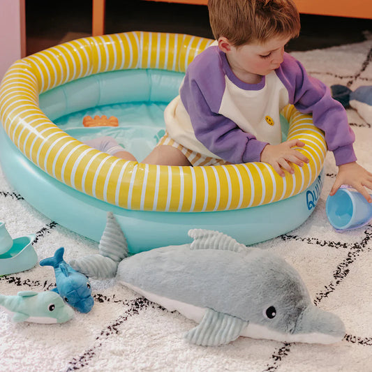 Peluche Delfin Tofou Mamá y Bebé - Menta