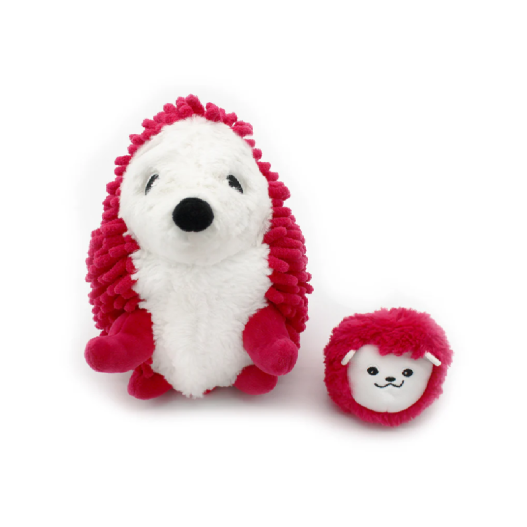 Peluche Erizo Piktou Mamá y Bebé - Fucsia