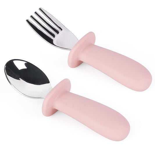 Set de Cuchara y Tenedor Rosado