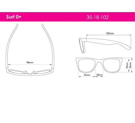 Lentes de sol Surf talla 0+ - Rosado
