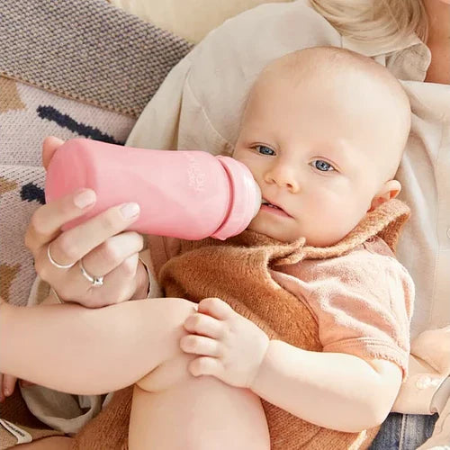 Mamadera de vidrio Healthy 240 ml - Rosado
