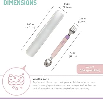 Set cuchara y tenedor desmontable - Rosado-Morado