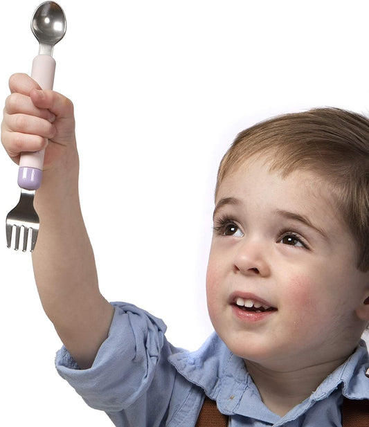 Set cuchara y tenedor desmontable - Rosado-Morado