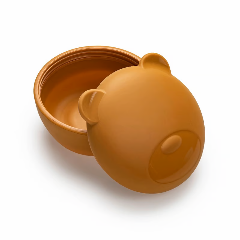 Bowl de silicona oso mas cubiertos