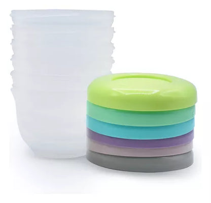 Pack de 6 contenedores apilables plásticos