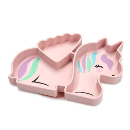 Plato de silicona con succión - Unicornio