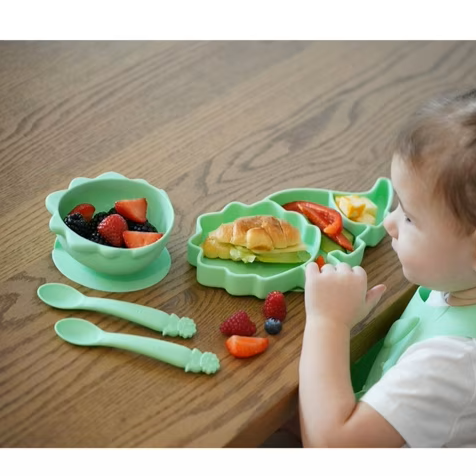 Pack de 2 bowls con succión de silicona - Verde