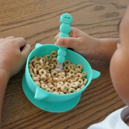 Pack de 2 bowls con succión de silicona - Turquesa