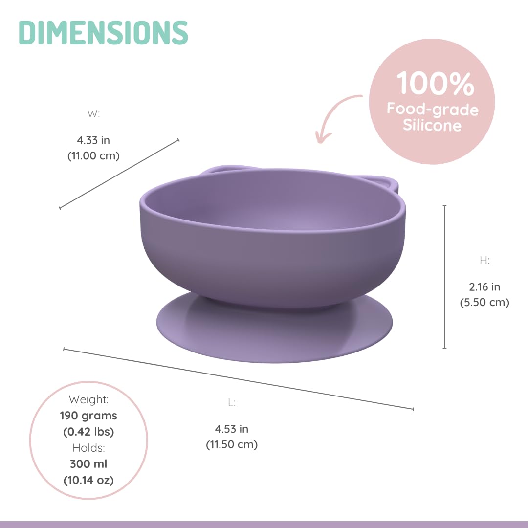 Pack de 2 bowls con succión de silicona - Morado