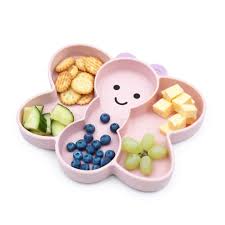 Plato de silicona con succión - Mariposa