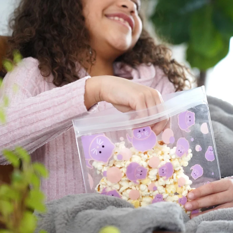 Pack de 4 bolsas para snacks reutilizables