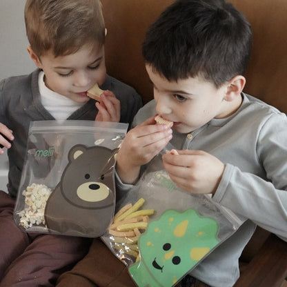 Pack de 4 bolsas para snacks reutilizables