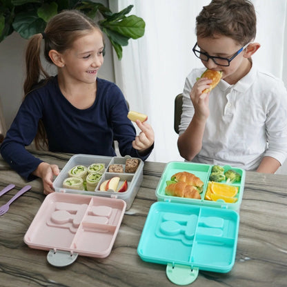 Lonchera bento box con cubiertos - Azul