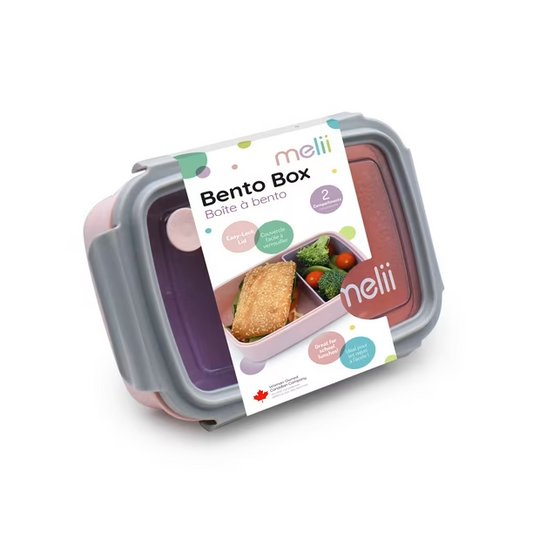 Lonchera bento box con compartimientos 880 ml - Rosado
