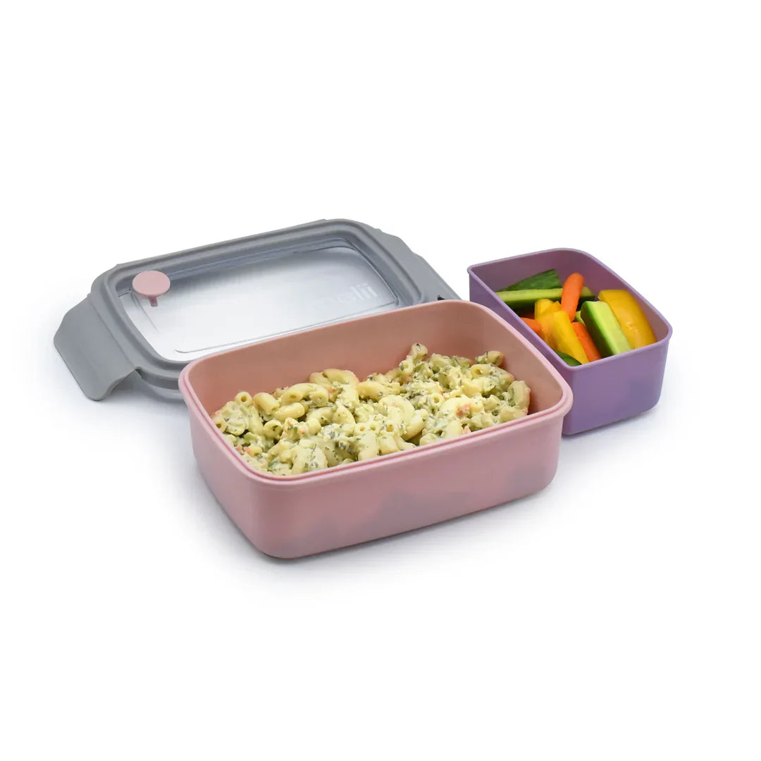 Lonchera bento box con compartimientos 880 ml - Rosado
