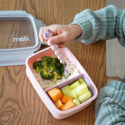 Lonchera bento box con compartimientos 880 ml - Rosado