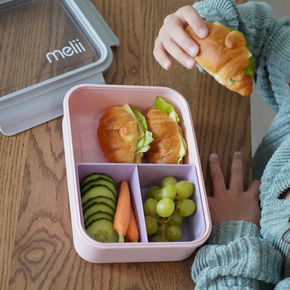 Lonchera bento con compartimientos 1250 ml - Rosado