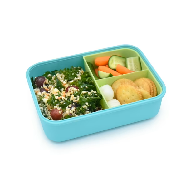 Lonchera bento con compartimientos 1250 ml - Azul