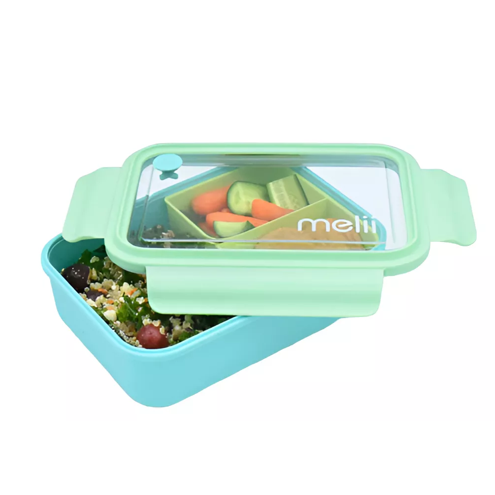Lonchera bento con compartimientos 1250 ml - Azul