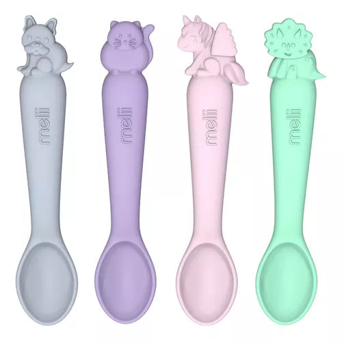 Pack de 4 cucharas de silicona - Rosado