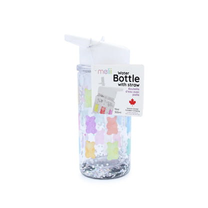 Botella de agua de doble pared con bombilla - Ositos