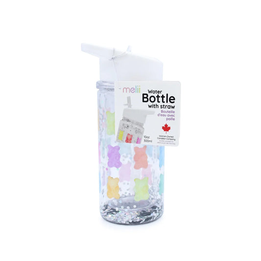 Botella de agua de doble pared con bombilla - Ositos