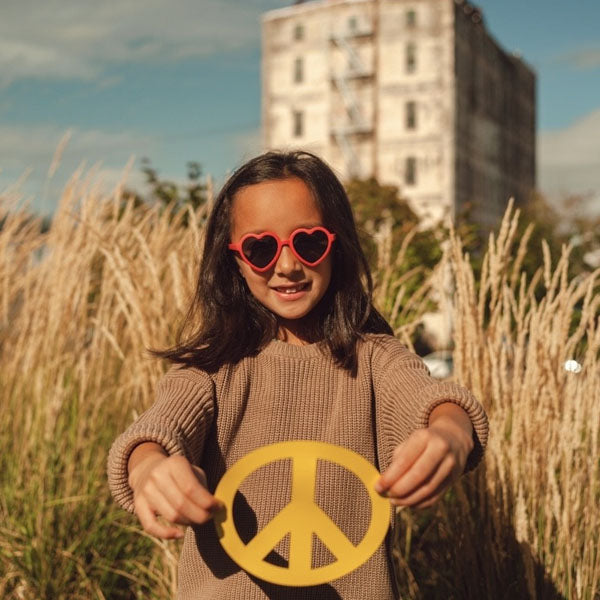 Lentes de sol Corazones talla 2+ - Rojo
