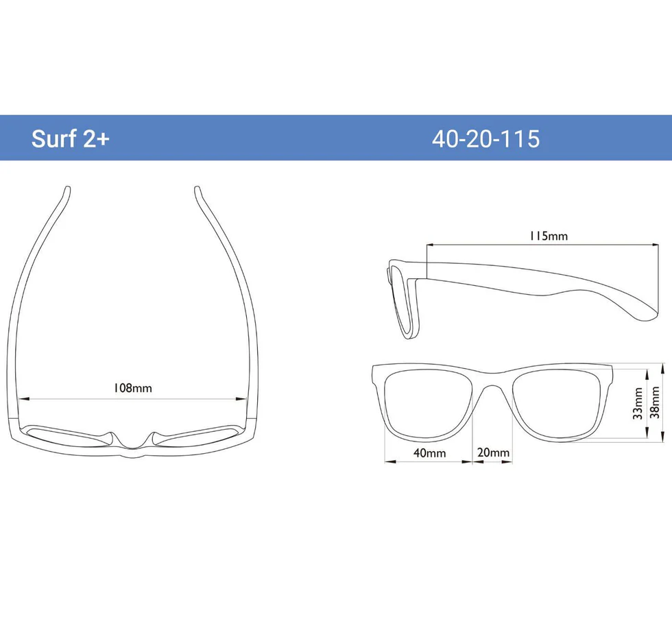 Lentes de sol Surf talla 2+ - Blanco