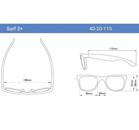 Lentes de sol Surf talla 2+ - Blanco