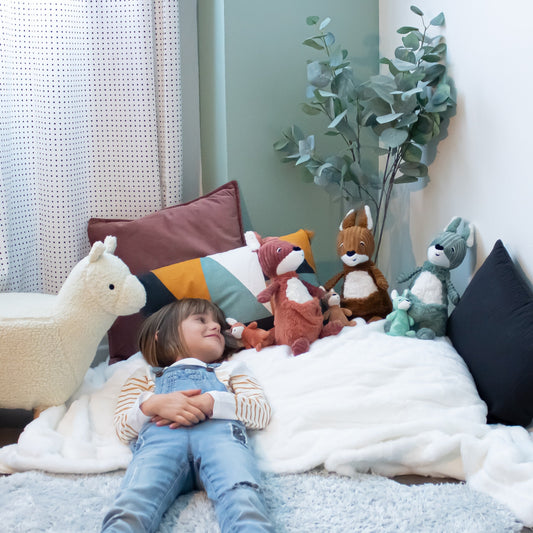 Peluche Canguro Allezou Mamá y Bebé - Verde