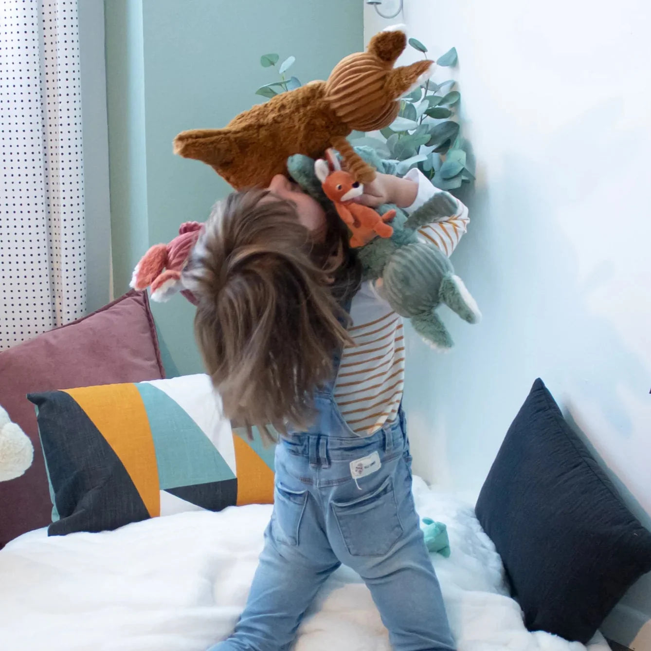 Peluche Canguro Allezou Mamá y Bebé - Terracota