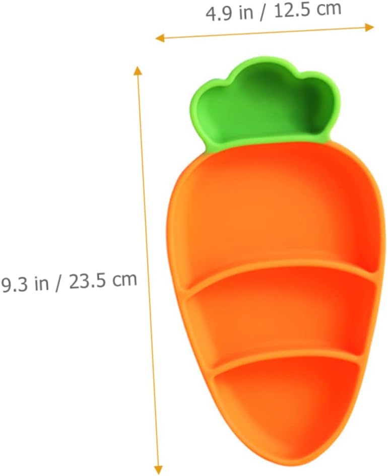 Plato de Silicona con Succión Zanahoria