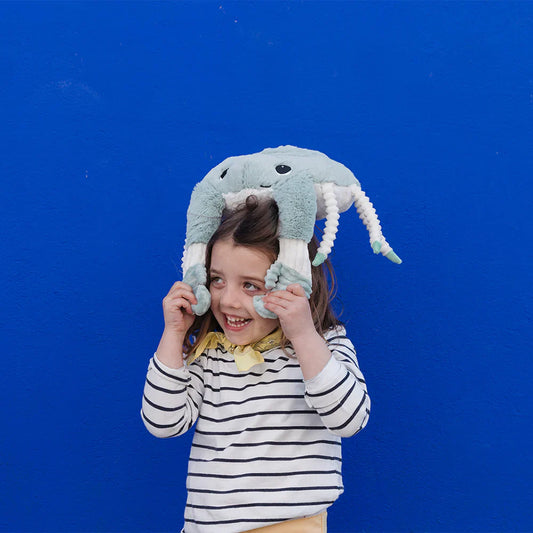 Peluche Cangrejo Cassecou Mamá y Bebé - Menta