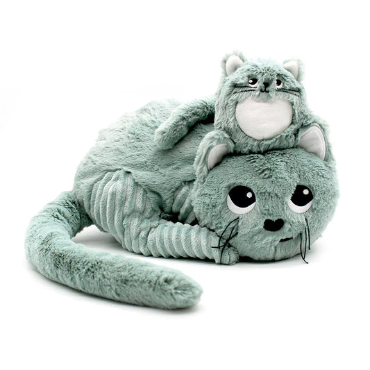 Peluche Gato Miaou Mamá y Bebé - Menta
