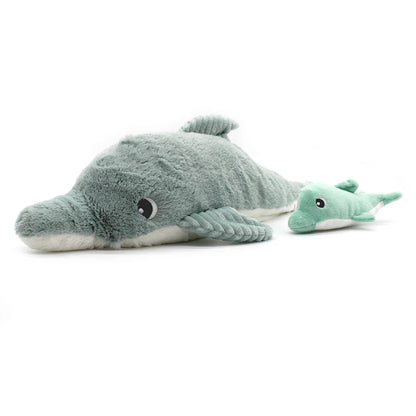 Peluche Delfin Tofou Mamá y Bebé - Menta