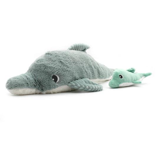 Peluche Delfin Tofou Mamá y Bebé - Menta