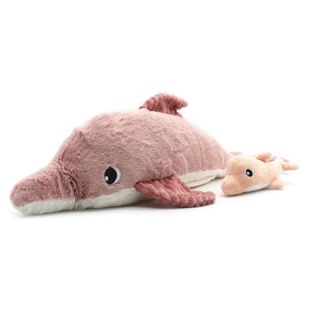 Peluche Delfin Tofou Mamá y Bebé - Rosa
