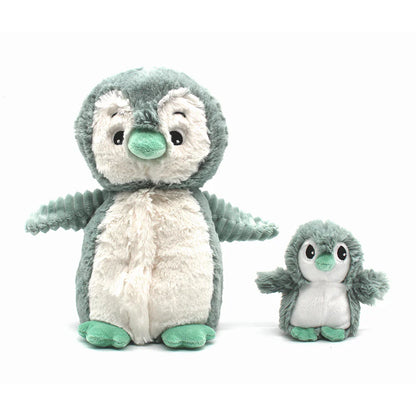 Peluche Pingüino Iglou Mamá y Bebé - Menta