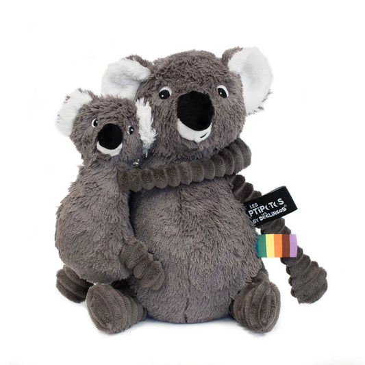 Peluche Koala Trankilou Mamá Y Bebé - Gris