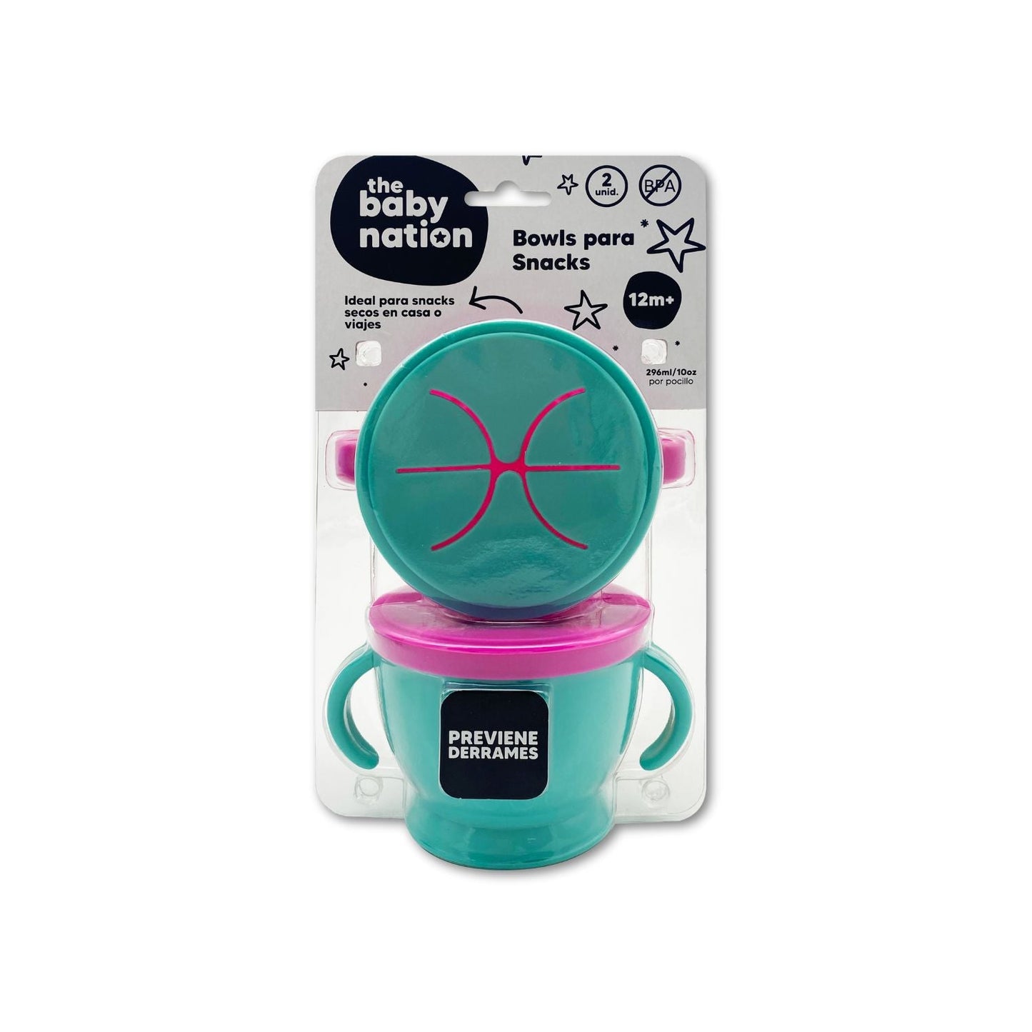 Pack de 2 Bowls para Snacks Rosado