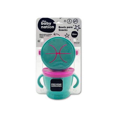 Pack de 2 Bowls para Snacks Rosado