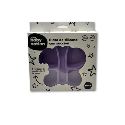 Plato de Silicona con Succión Mariposa