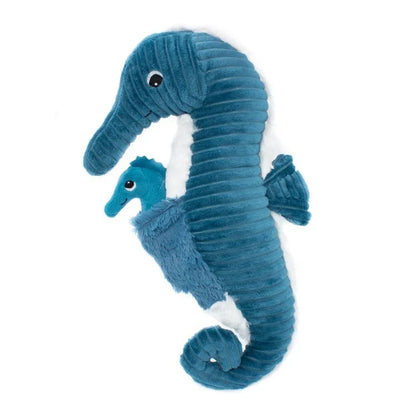 Peluche Caballito de Mar Papadou Papá y Bebé - Azul